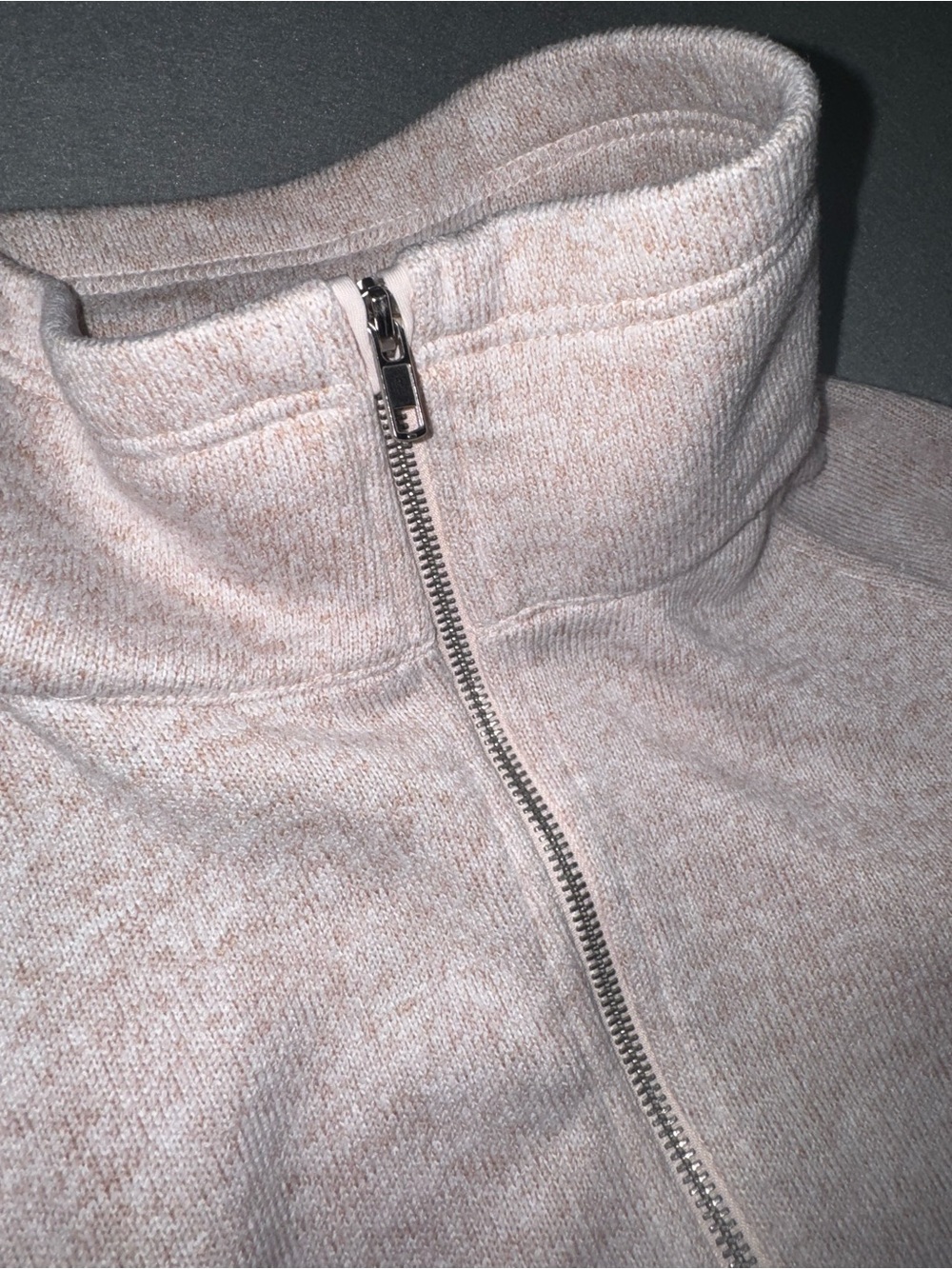 Thread & Supply Fleece Lined Zip Up Jacket Funnel Neck Quilted Hem & Cuffs - Picture 5 of 12